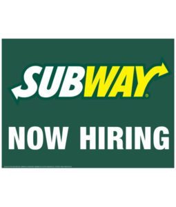 Subway job application